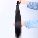 Black Flat Tip Hair Extension 100% Virgin  Hair Soft And Smooth Human Hair Extensions 100g