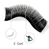 Eyelash Extensions 0.07 C Curl Volume Self Fanning Russian Lashes 2-20D Lashes Individual Lash Extensions
