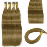 #6 Nano Tip Hair Extensions Real Virgin Human Hair Keratin Extensions #1 100 strands